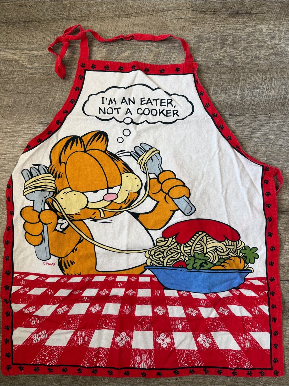 Vintage Garfield Cartoon Kitchen Apron One Size